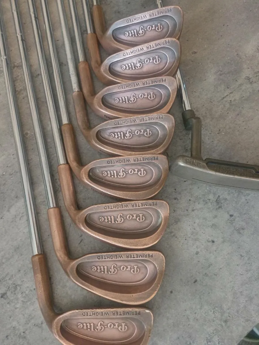 Spalding golf irons and ping putter. - Image 4