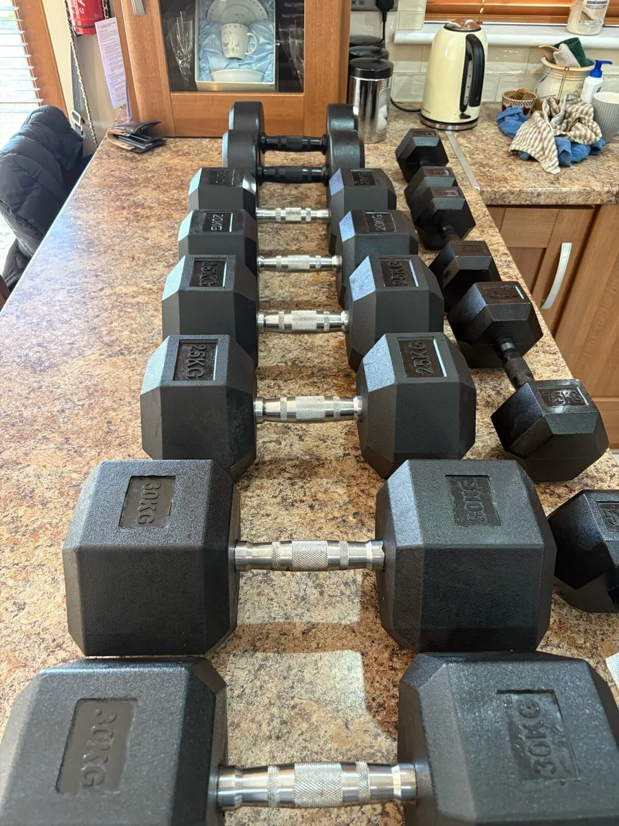 COMMERCIAL RUBBER DUMBBELLS - CHEAP SET!!! - Image 3