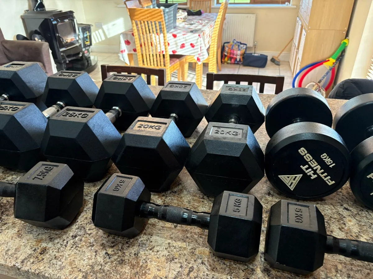 COMMERCIAL RUBBER DUMBBELLS - CHEAP SET!!! - Image 4