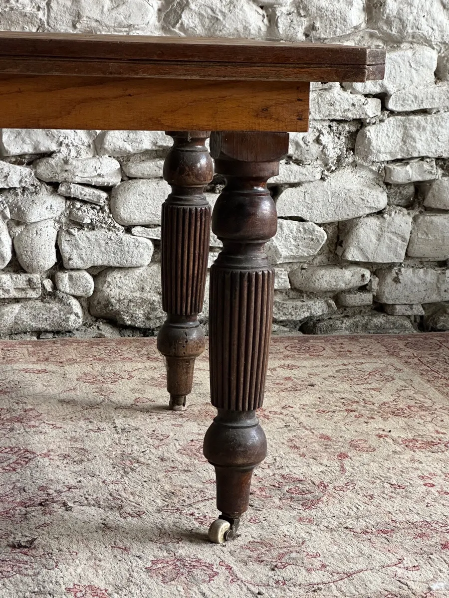 Antique small Victorian mahogany square dining tab - Image 3