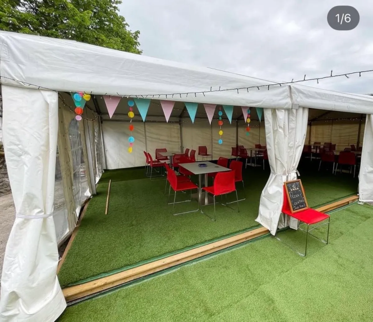 Marquee Aluminium Frame with timber floor - Image 1