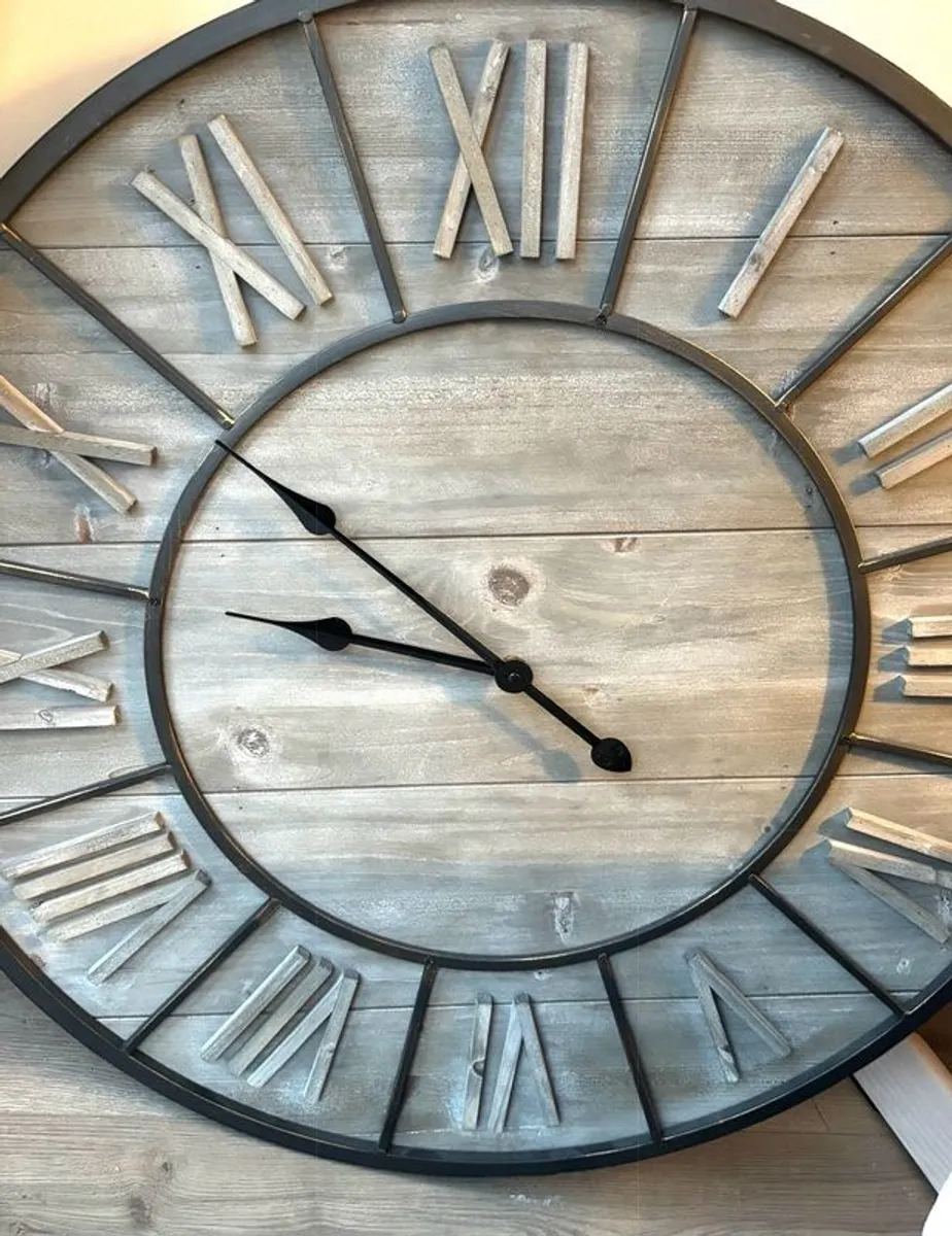 Large Rustic Wall Clock - Image 2