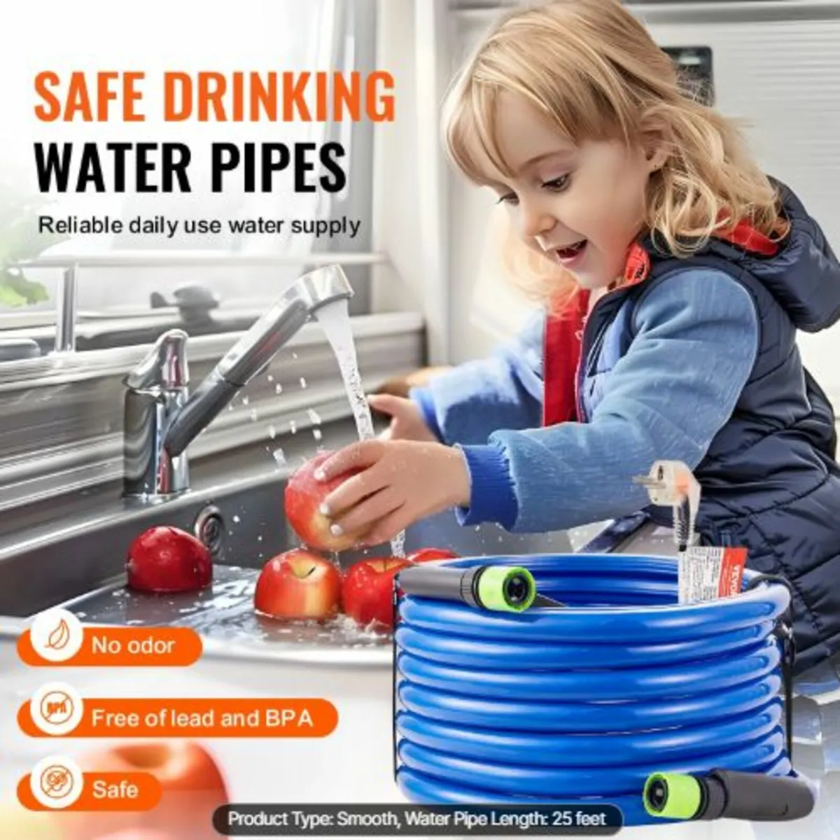 25ft Heated Water Hose for RV, Heated Drinking - Image 3