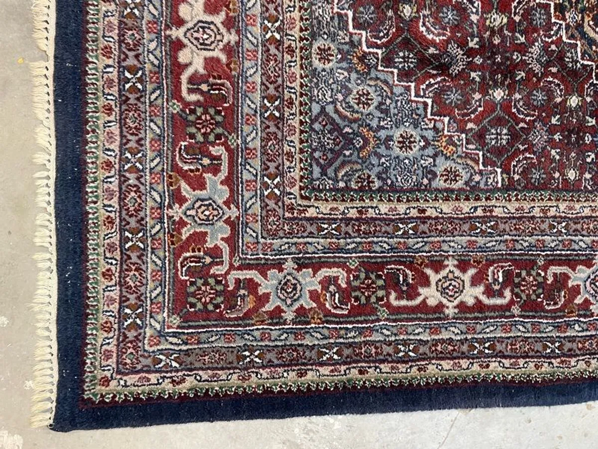 Large Blue Hand Knotted Bidjar Rug - Image 2
