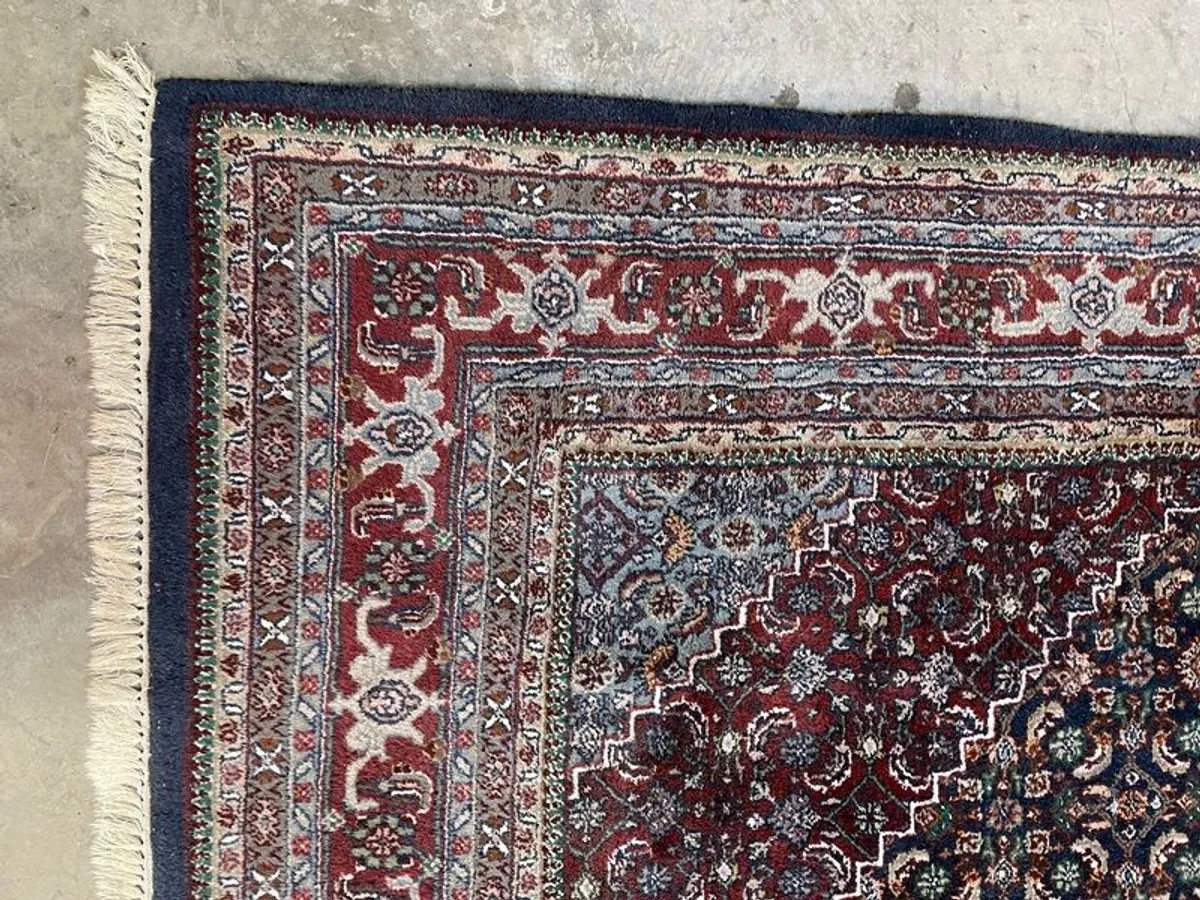 Large Blue Hand Knotted Bidjar Rug - Image 3