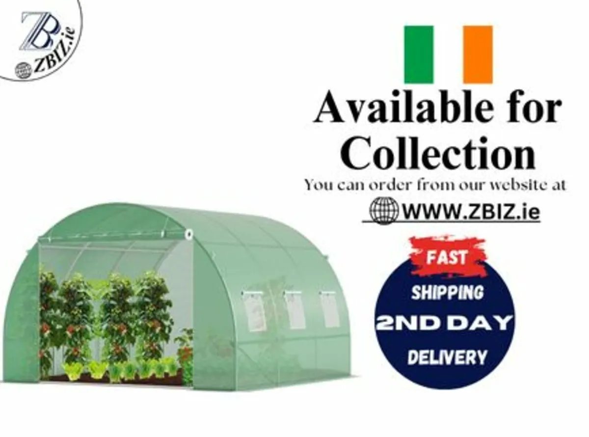 Polytunnel Greenhouse 3x3x2 m 9m² Poly Tunnels - Image 1
