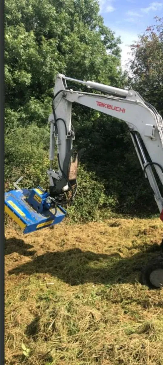 Mini digger with driver - Image 4