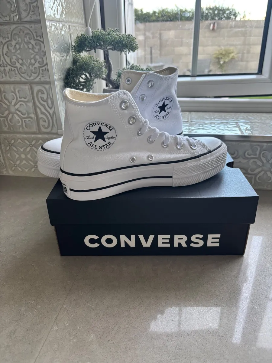 Platform Converse high tops - White - Image 1