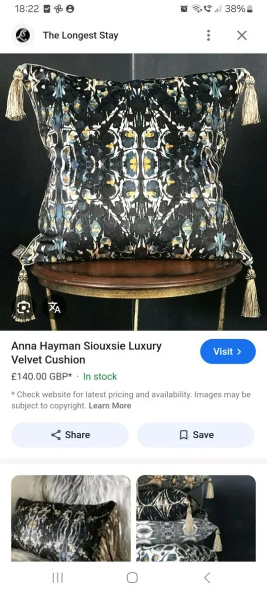 Designer Anna Hayman cushions - Image 1