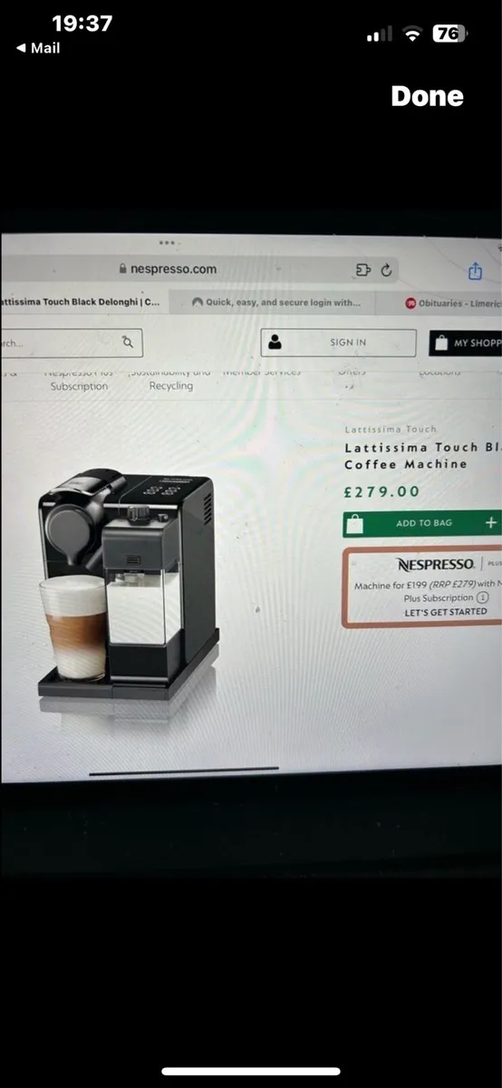 DeLonghi nespresso touch - Image 1