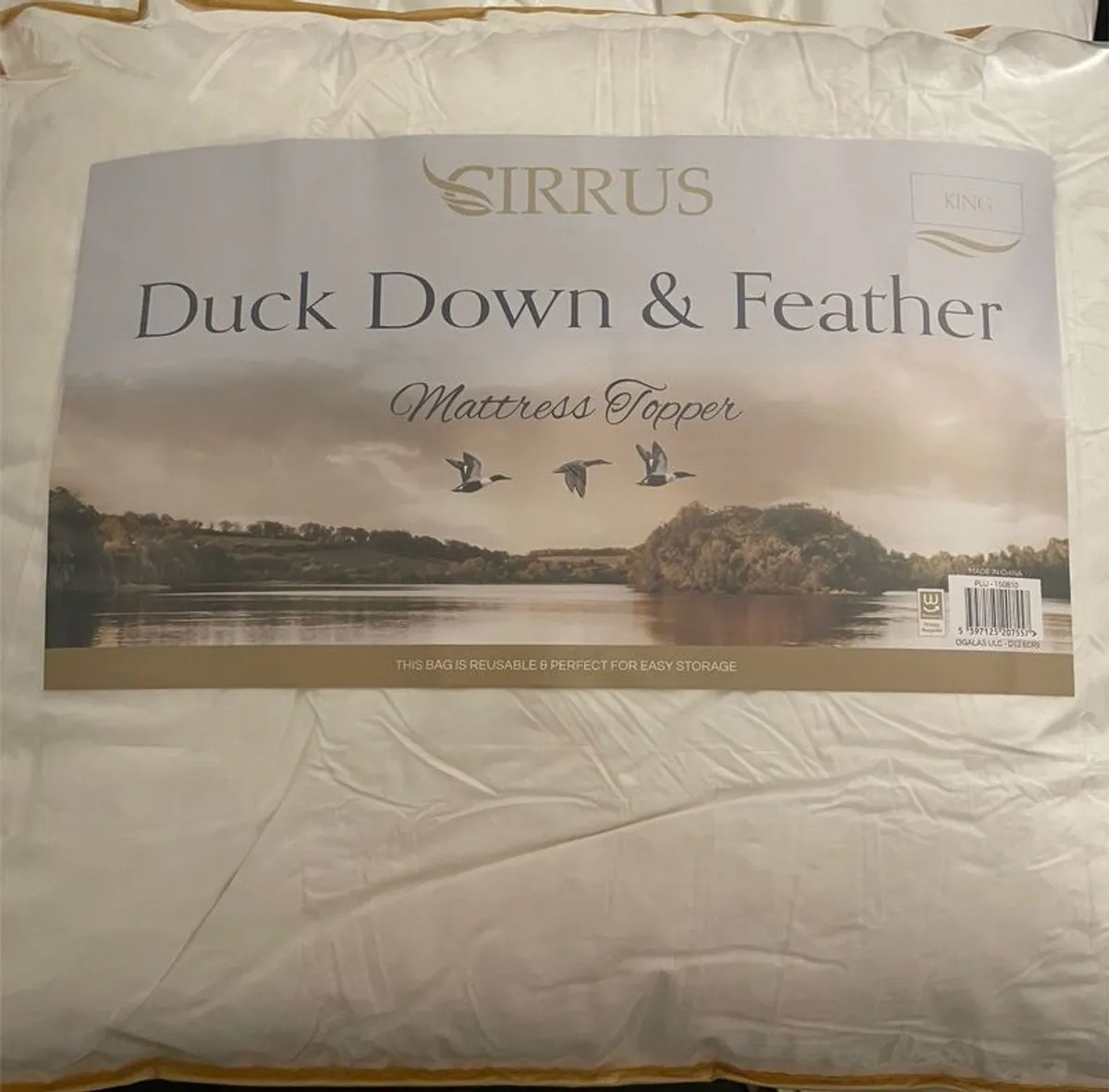 Cirrus Duck Down & Feather Mattress Topper - White