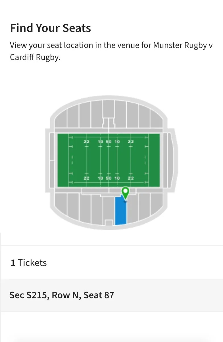 Munster Rugby Ticket - Image 2