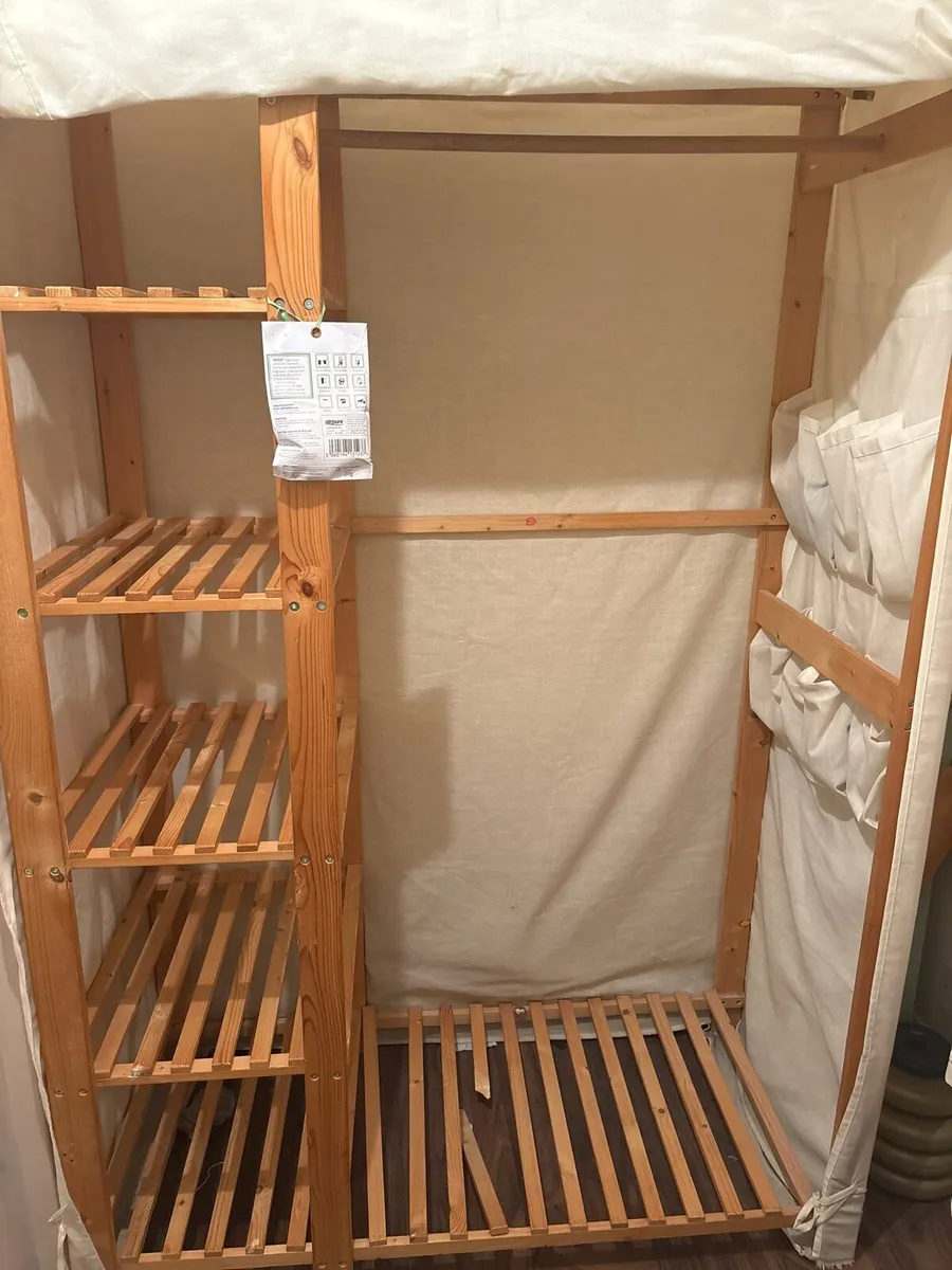 Timber frame & cloth wardrobe - Image 1