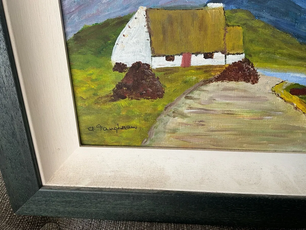 Irish Art. . Cottage Scene - Image 4