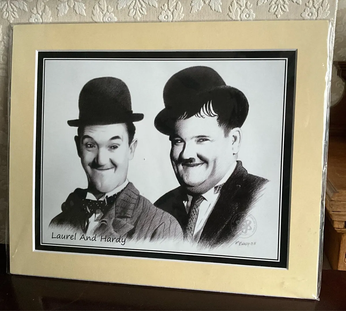 Rare Laurel and Hardy Mounted Print - Image 2