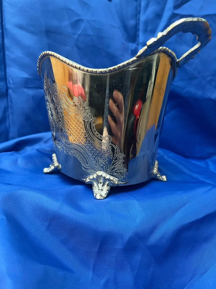Silver metal flower pot - Image 4
