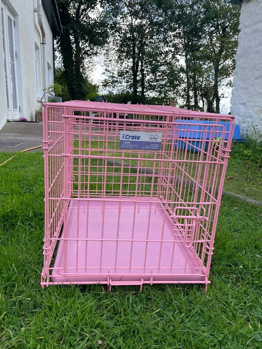 Small Dog Crate PINK - Image 3
