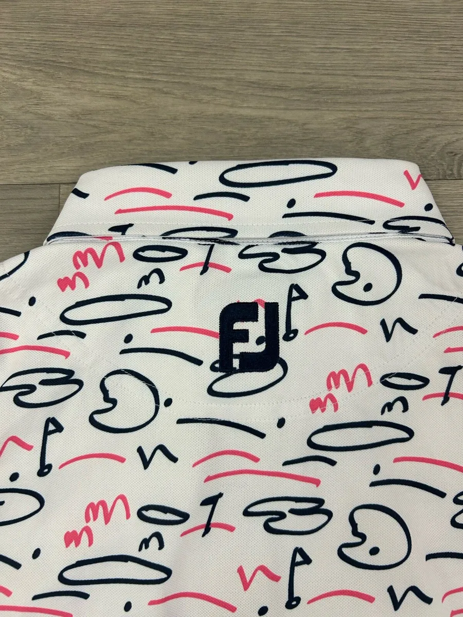 FootJoy FJ Patterned Golf Polo Shirt Mens Medium - Image 4