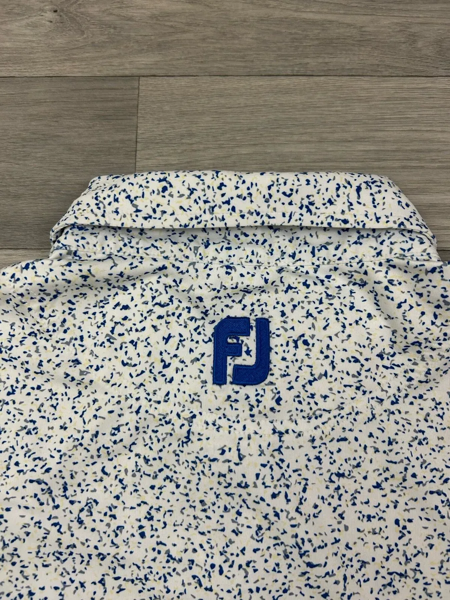 FootJoy FJ Patterned Golf Polo Shirt Mens Large - Image 4