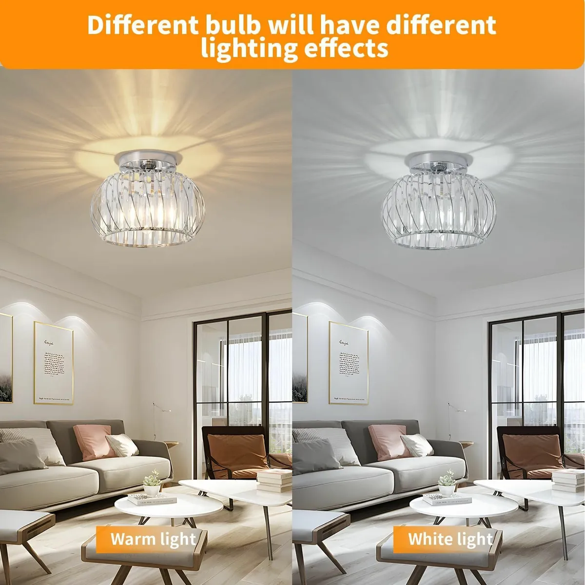 Modern Crystals Ceiling Lighting Fixtures Chrome L - Image 3