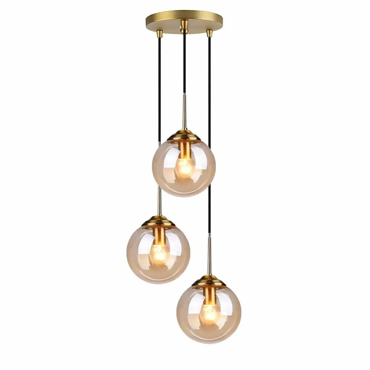 Industrial Retro Loft 3 Way Pendant Light Cluster - Image 1