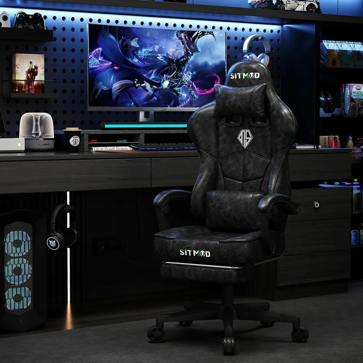 Gaming Chair Footrest-Video Desk Computer Ergonomi - Image 2