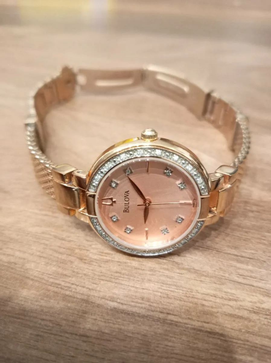 Bulova diamond ladies watch - Image 4