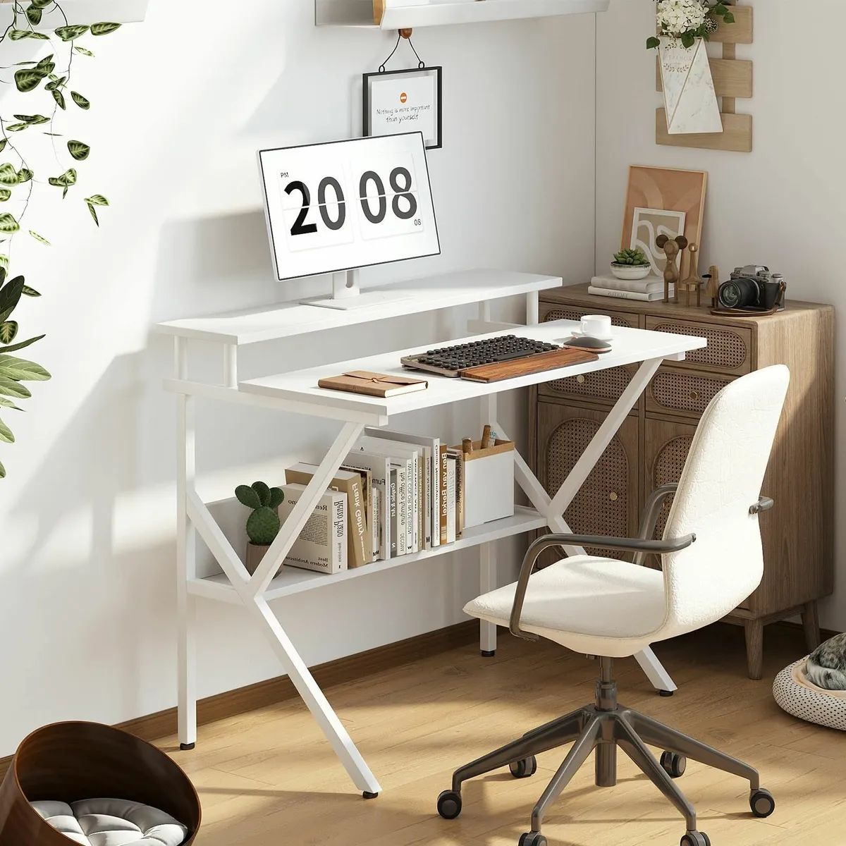 70cm Computer Desk Home Office for Small Spaces Wh - Image 2