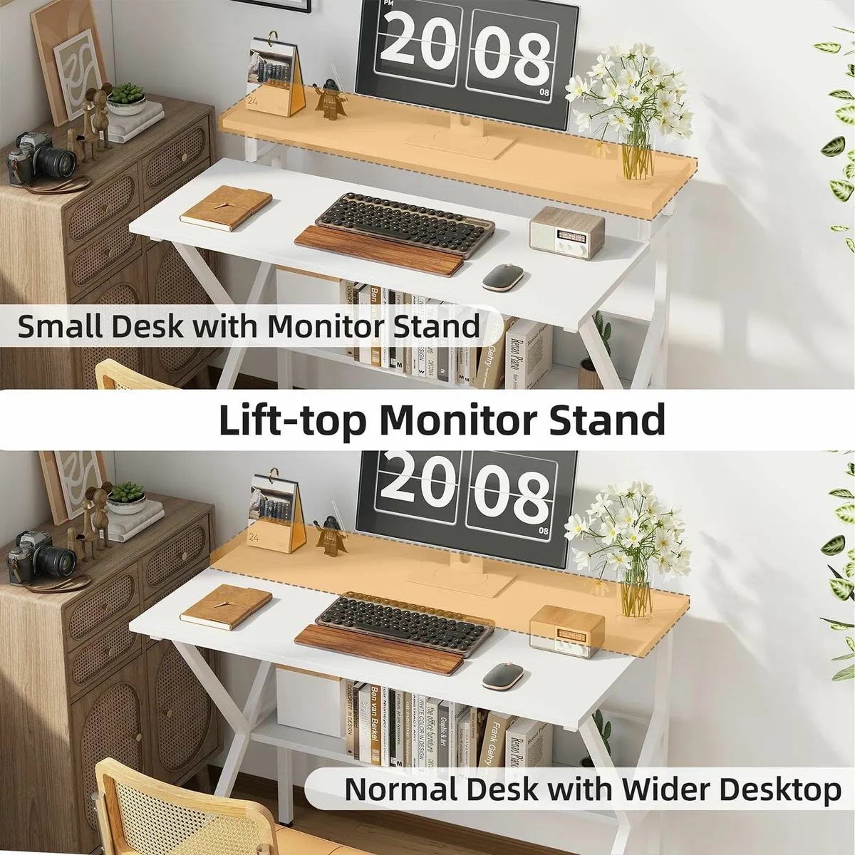 70cm Computer Desk Home Office for Small Spaces Wh - Image 4