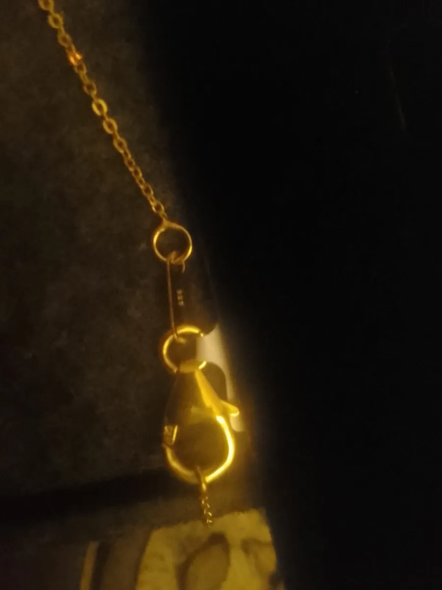 DIAMOND BAGUETTE 0.50ct PENDANT STG/SIVER GOLD 20" - Image 2