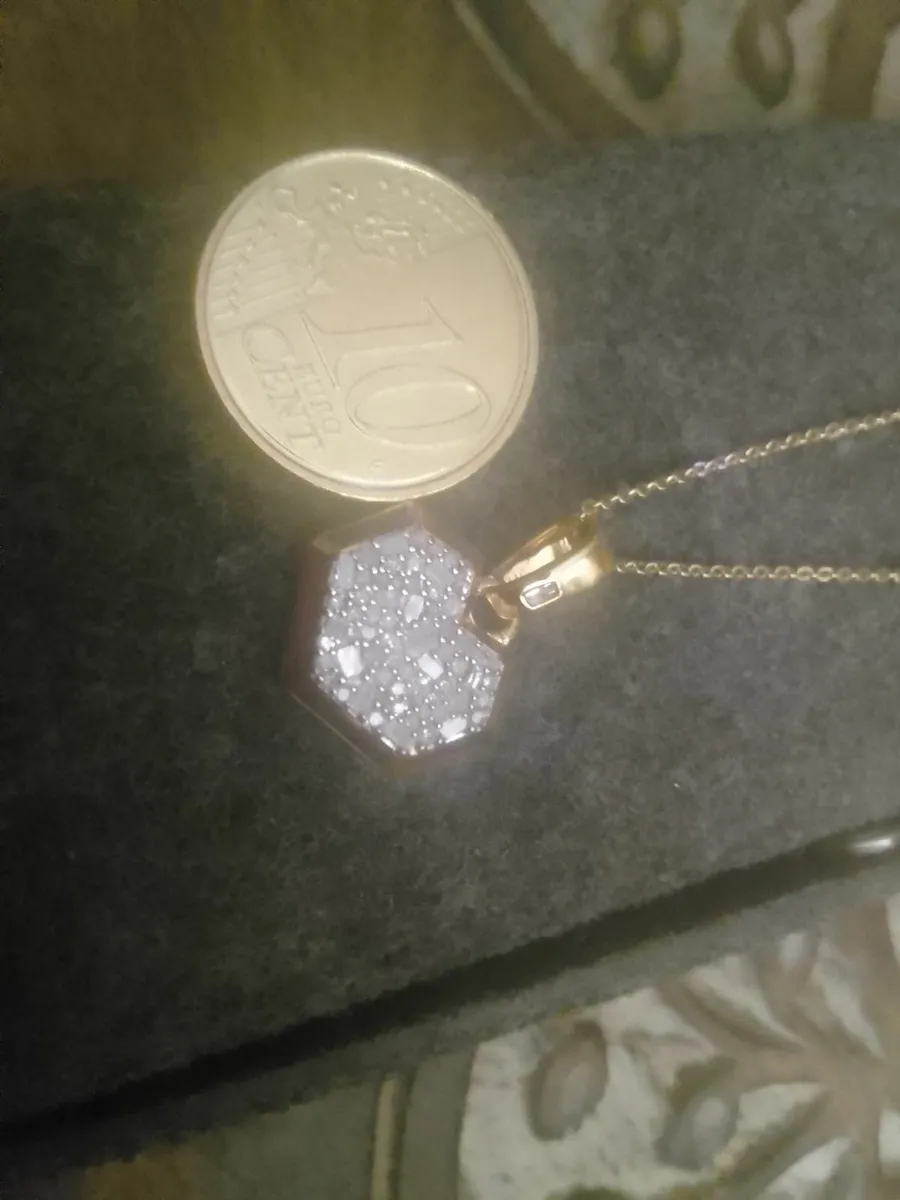 DIAMOND BAGUETTE 0.50ct PENDANT STG/SIVER GOLD 20" - Image 4