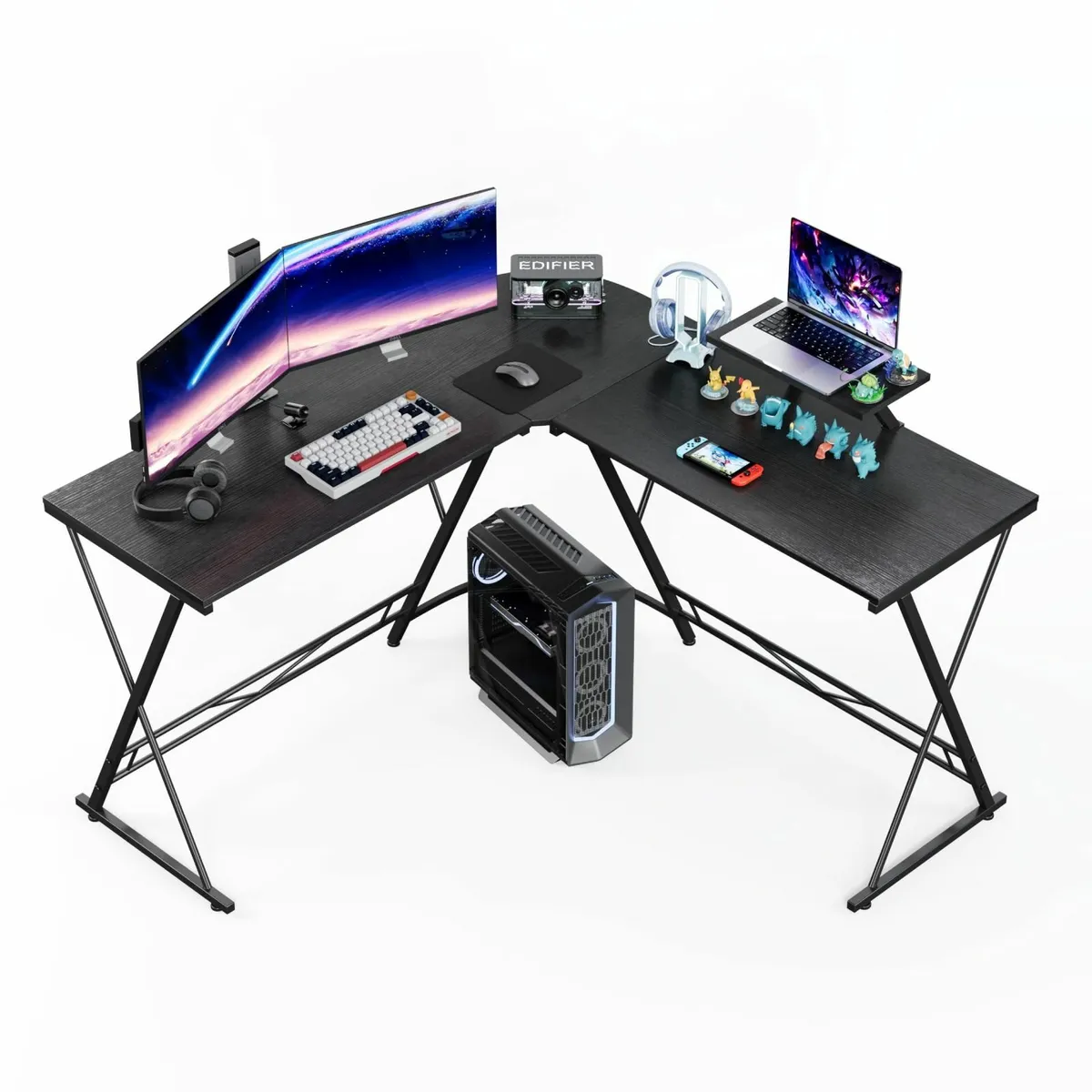 L Shaped Gaming Desk Monitor Stand 51 Inch Compute - Image 1
