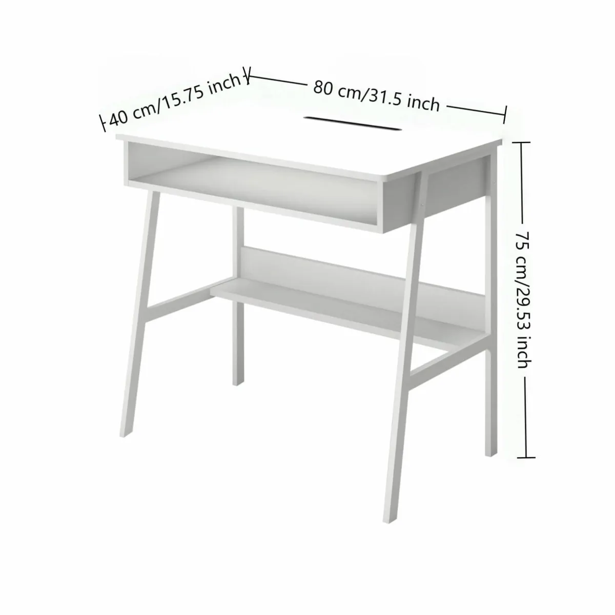 Small Desk 80cm Drawer Space and Under Storage She - Image 3