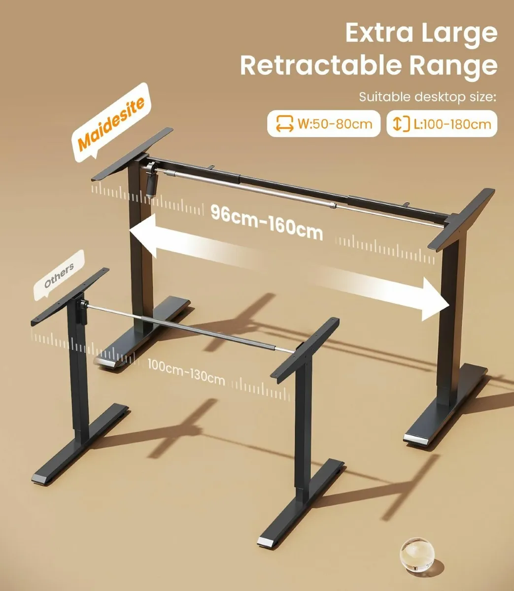 Height Adjustable Electric Standing Desk Frame Two - Image 3