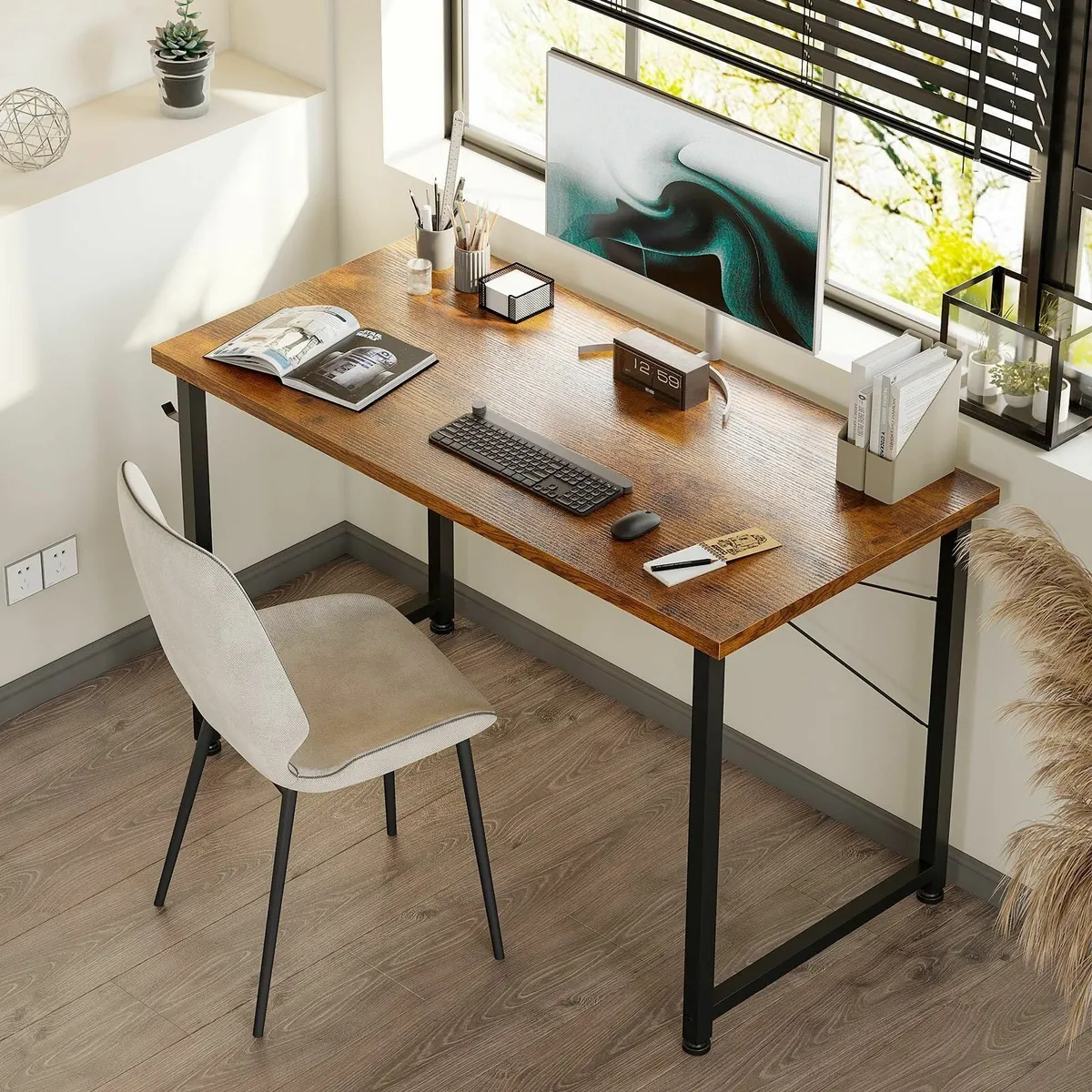 100×48 cm Desk Small Computer for Home Office Stud - Image 2
