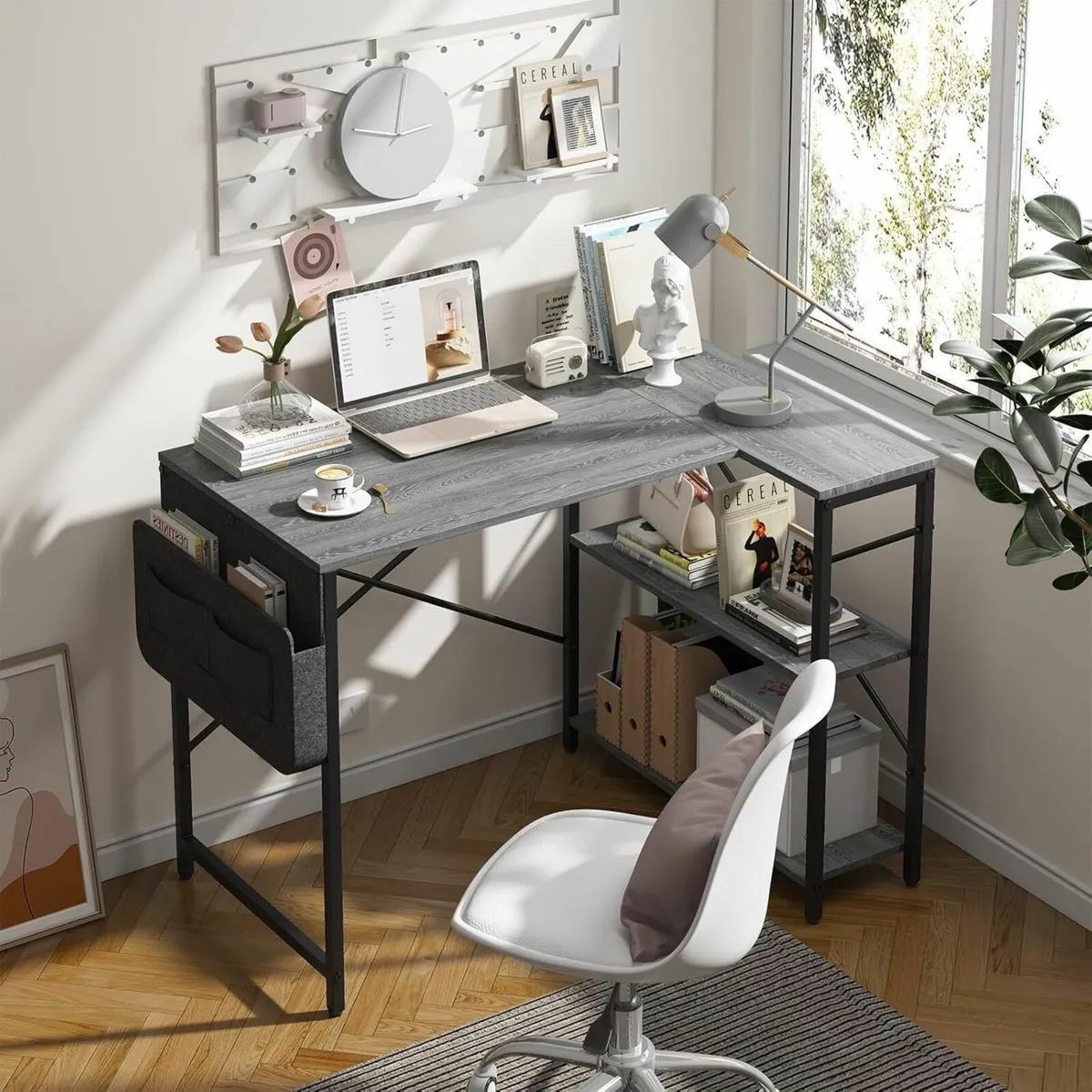 Computer Desk L Shaped Storage Bag Gaming Desks Wr - Image 2