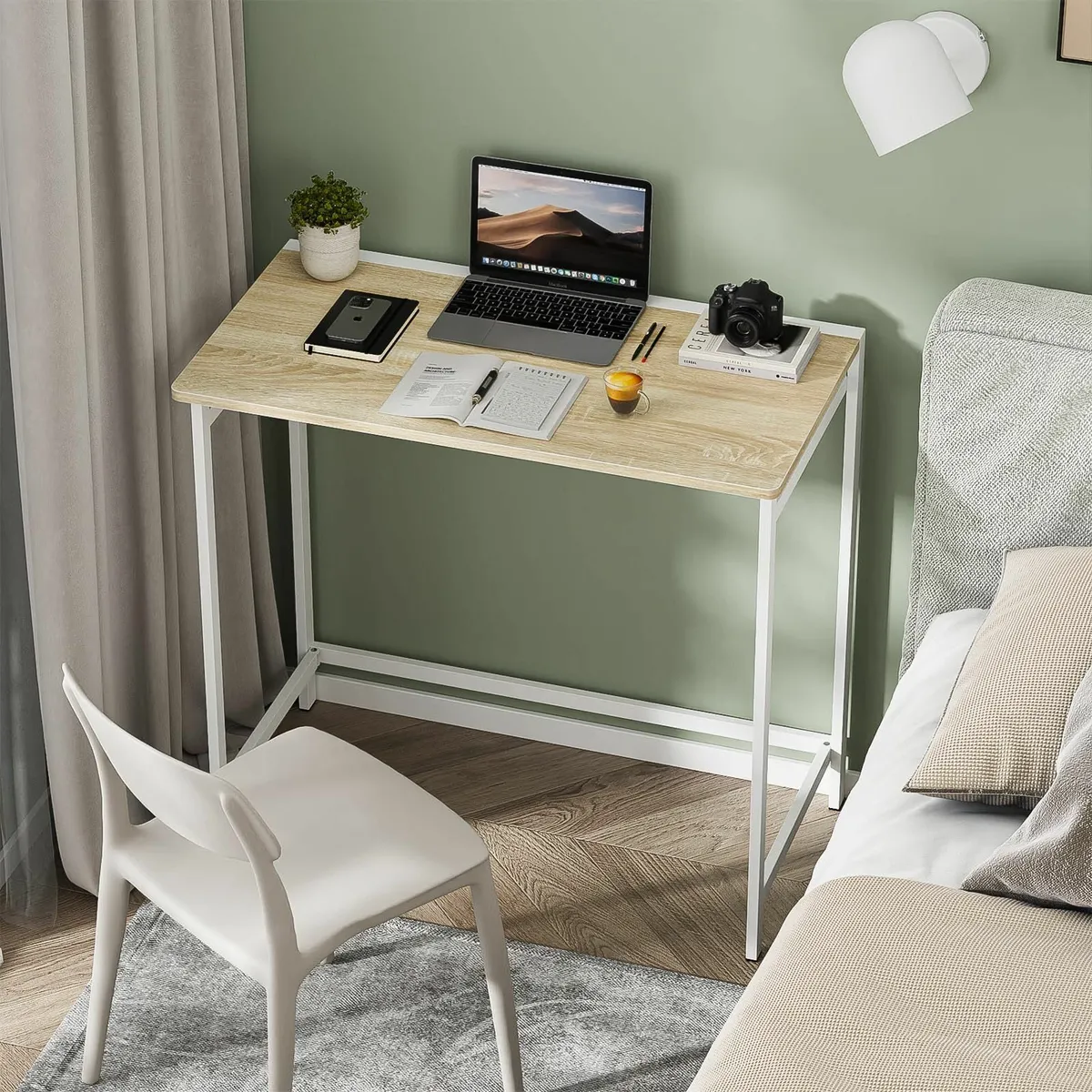 Folding Desk for Small Spaces No Assembly Required - Image 4