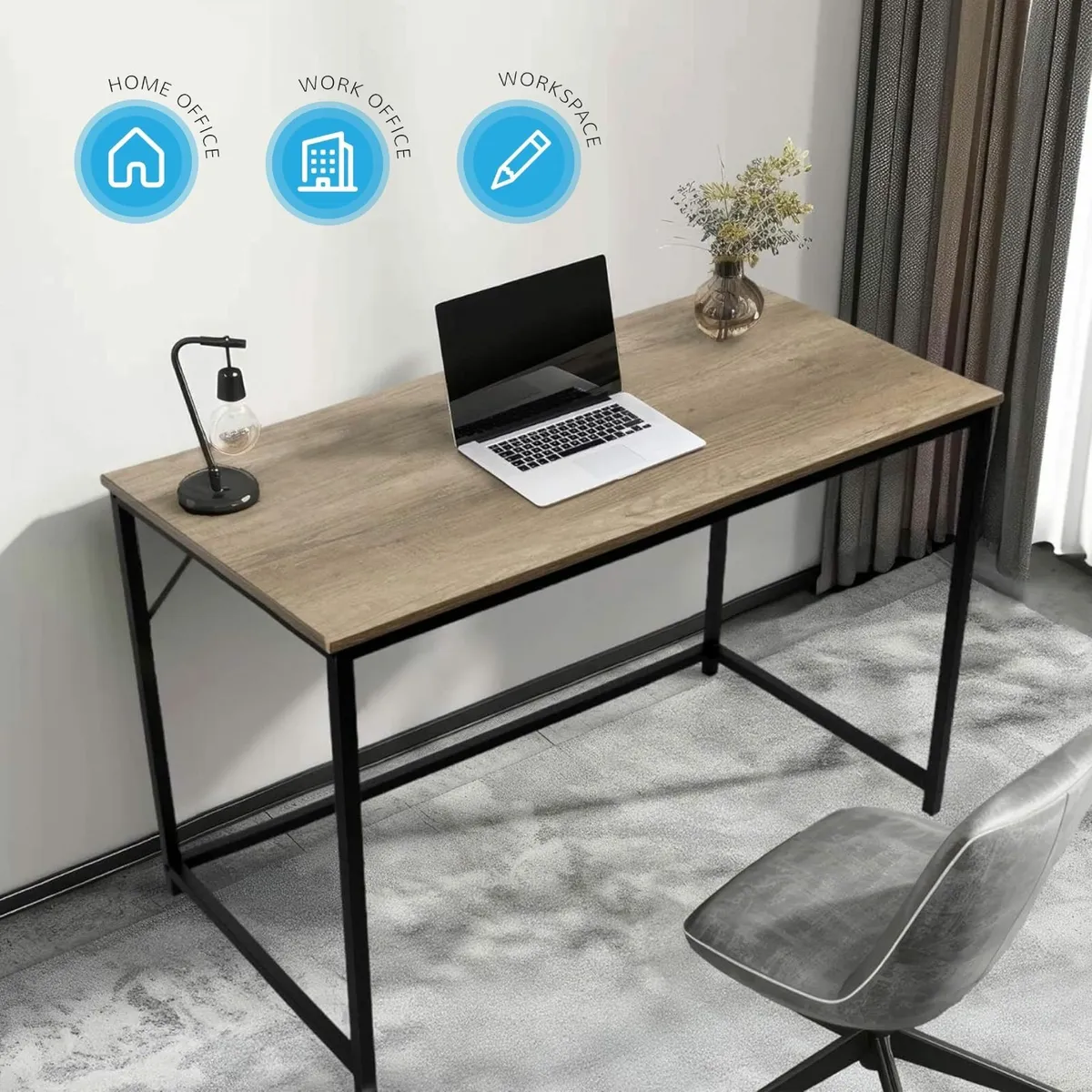 Computer Desk 100 x 50 cm Office for Home Spacious - Image 3
