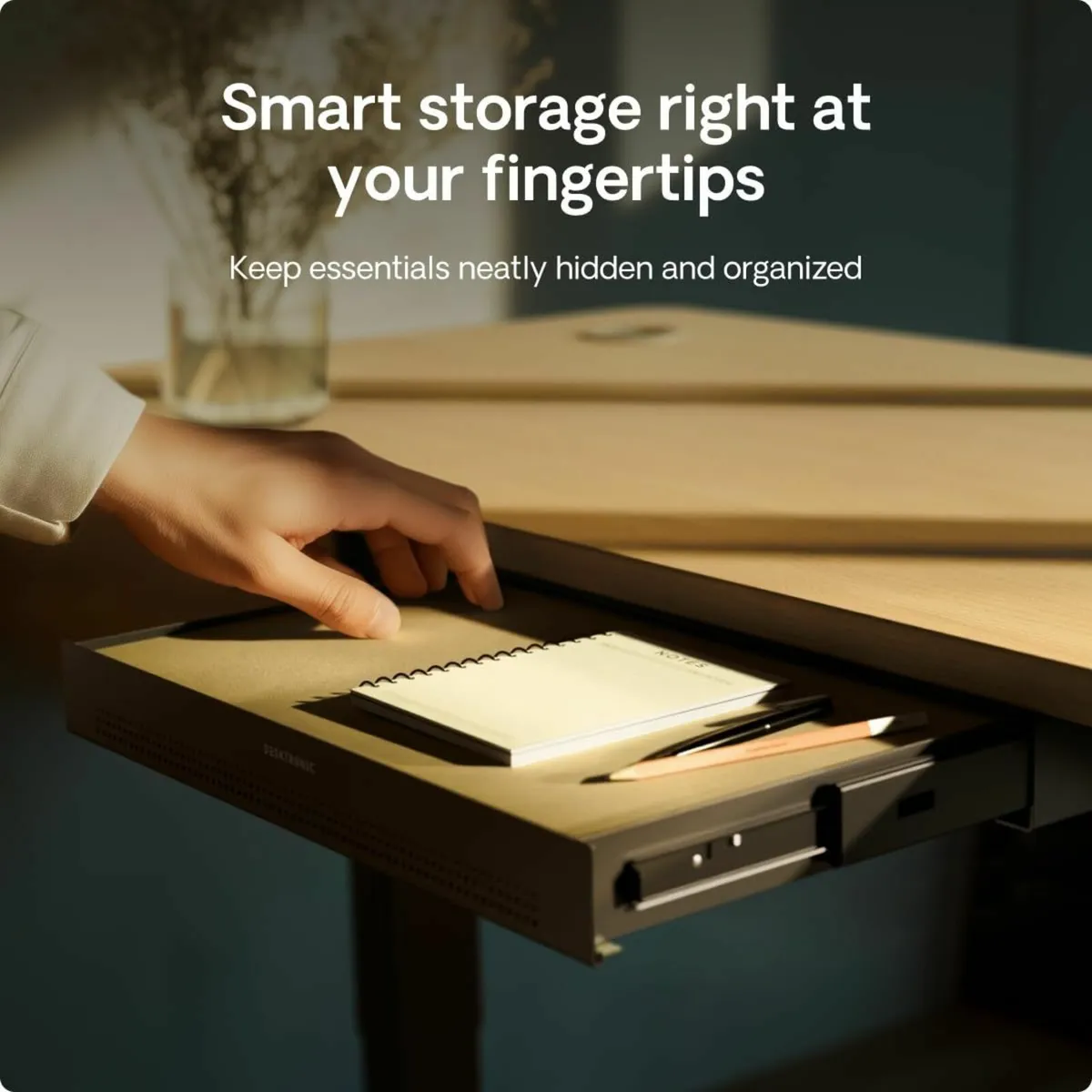 Hidden Organizer Under-Desk Storage Drawer - Easy - Image 3