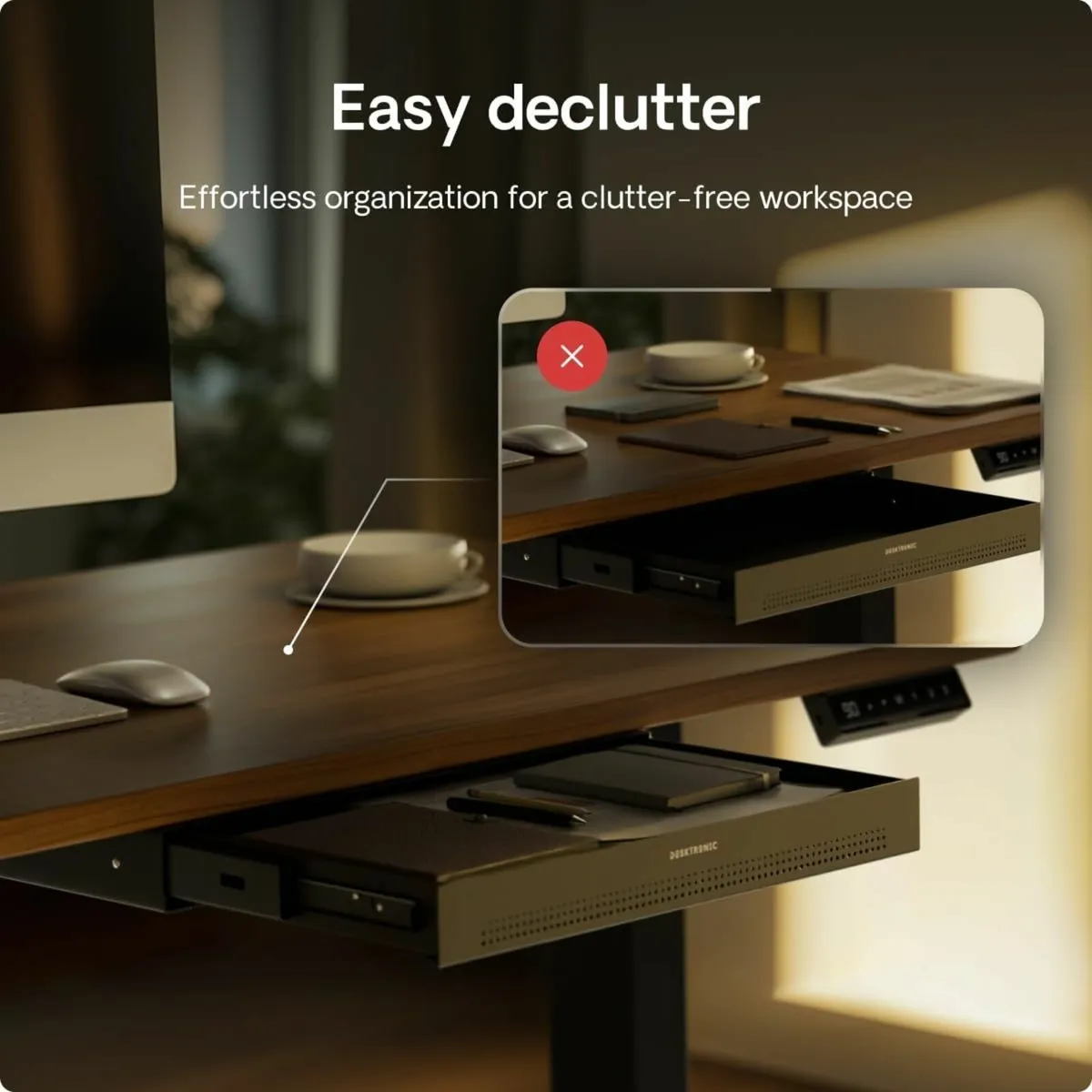 Hidden Organizer Under-Desk Storage Drawer - Easy - Image 4