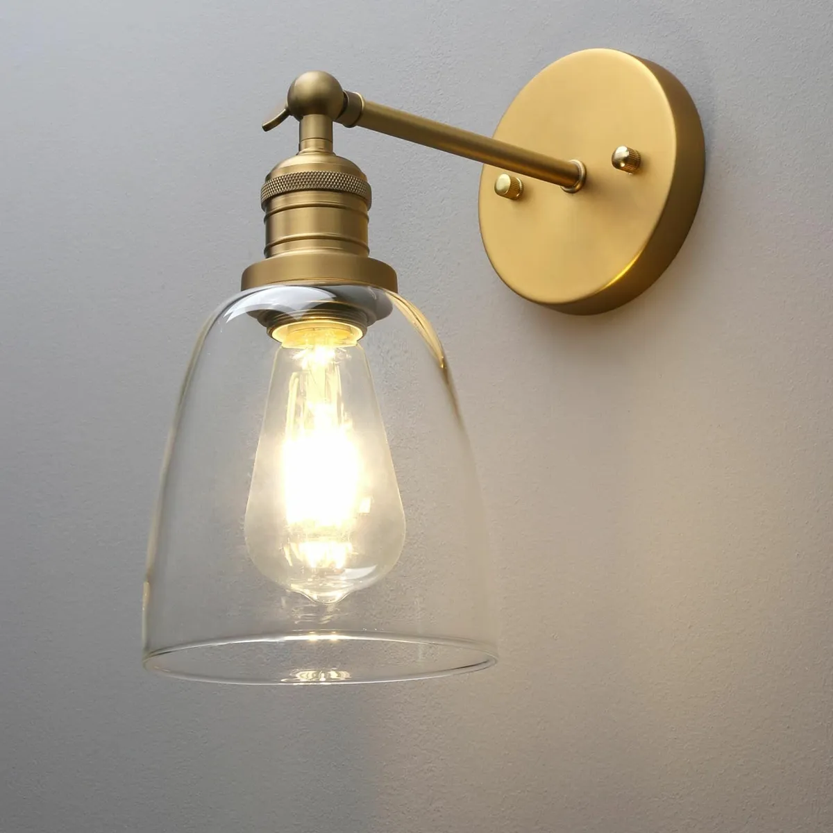 Industrial Retro Style Wall Lights Bell Shaped Cle - Image 1