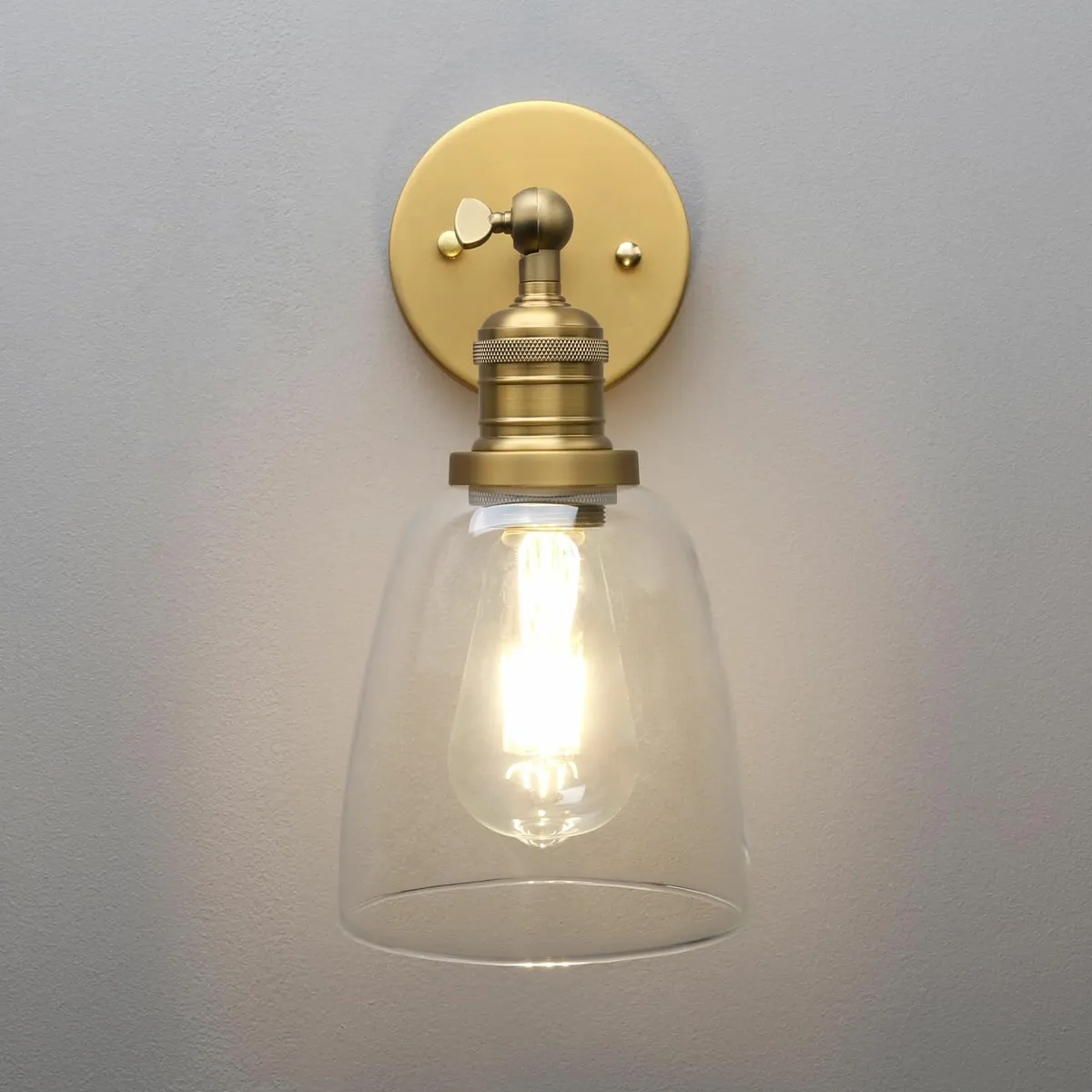 Industrial Retro Style Wall Lights Bell Shaped Cle - Image 3