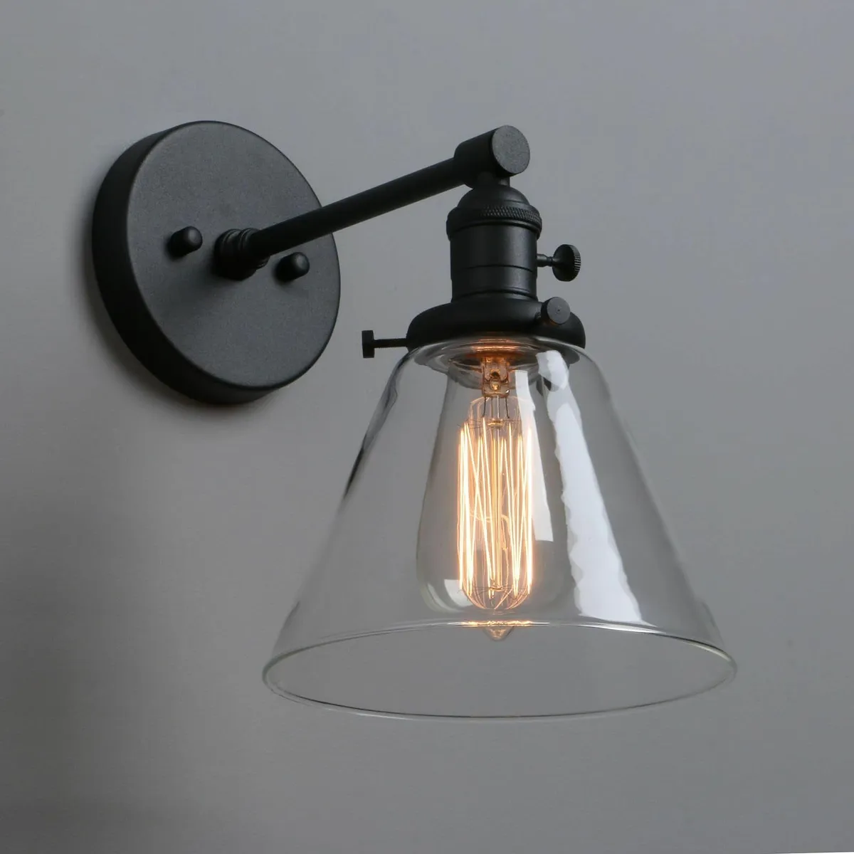 Edison Industrial Wall Sconce 7.3 inch Vintage Bra - Image 1