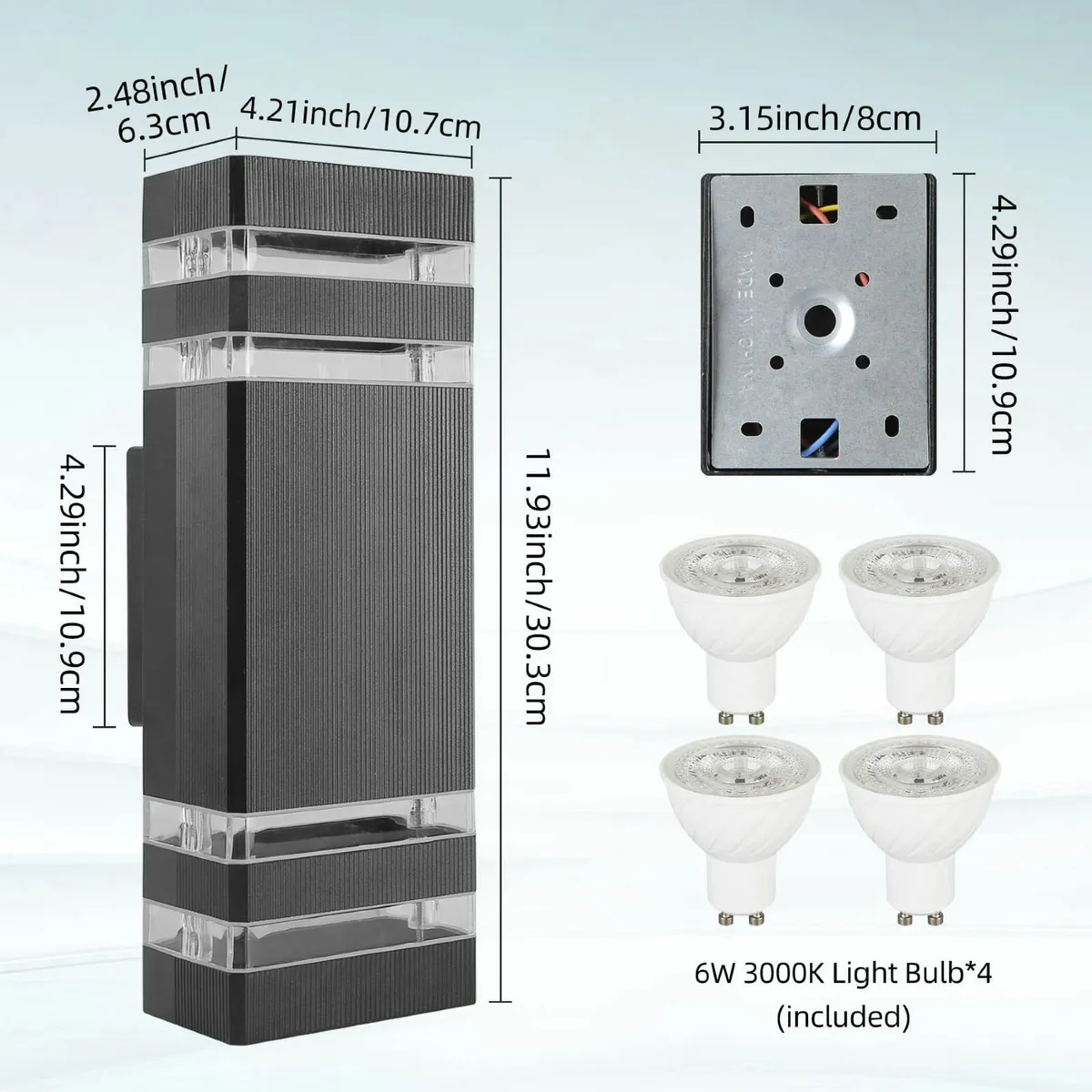 CANMEIJIA LED Wall Light Outdoor Lights IP65 Water - Image 4