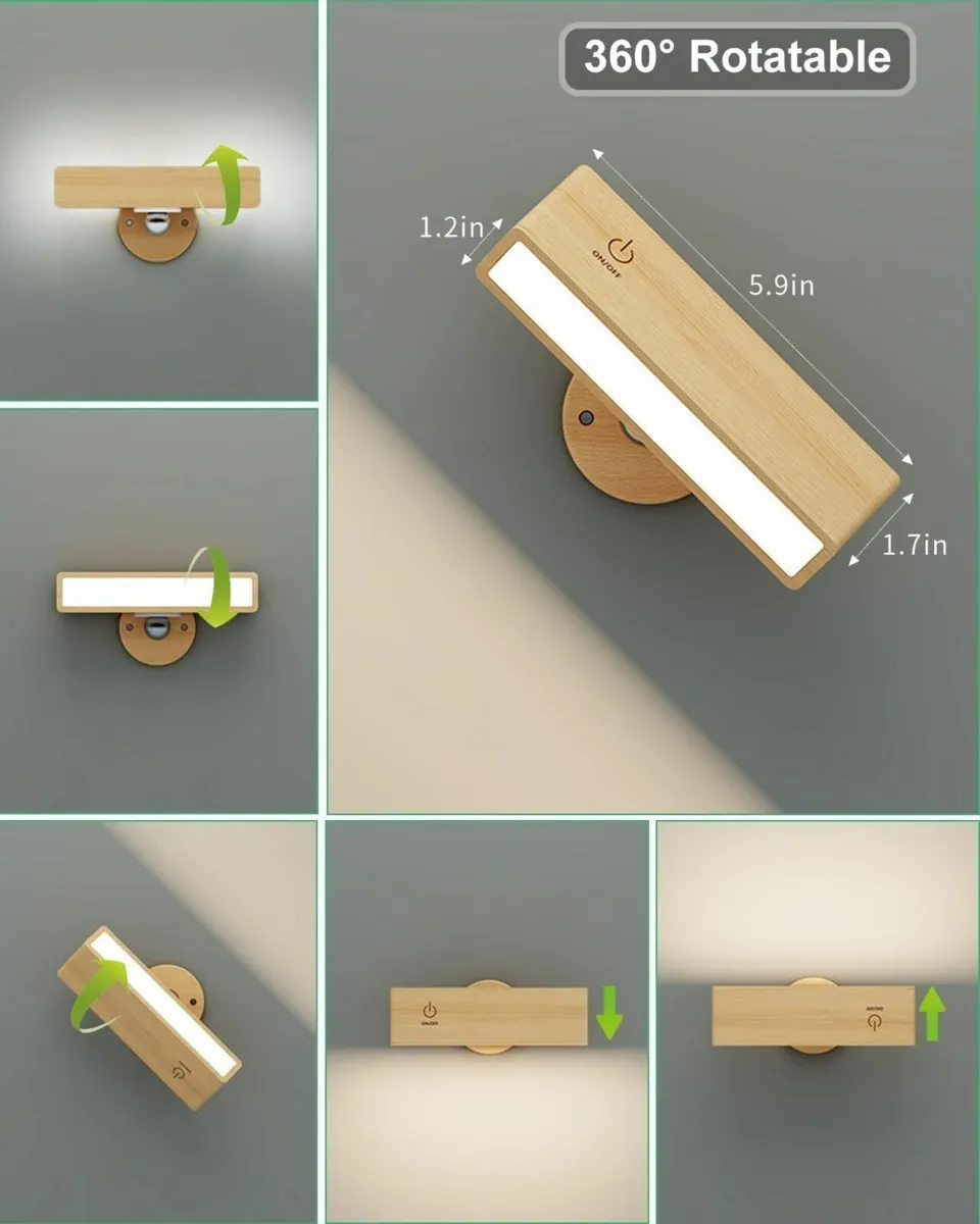 DetarZinLED Battery Operated Wall SconcesMagnetic - Image 4