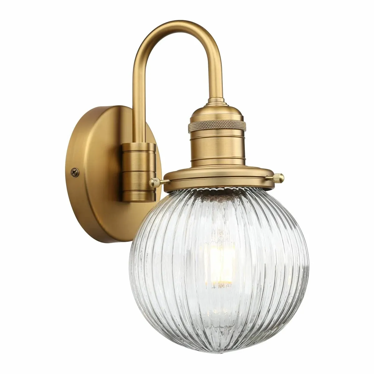 Yosoan Retro Glass Ribbed Sconce Wall LightIndustr - Image 2