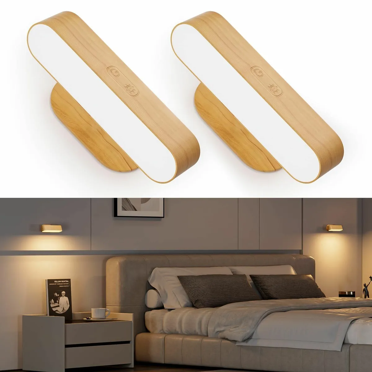 Battery Operated Wall Sconces Wireless LED Sconce - Image 1