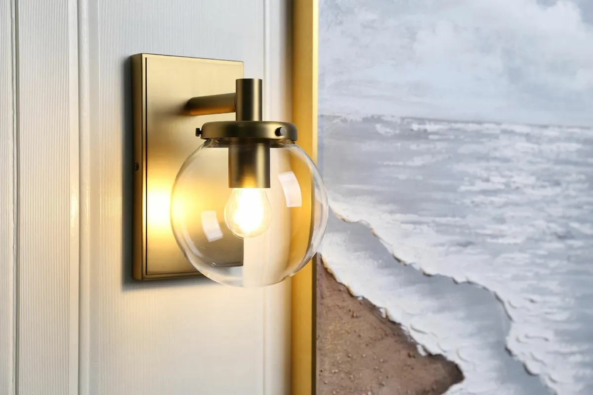 Industrial Glass Wall Sconce Lighting Globe Up/Dow - Image 2