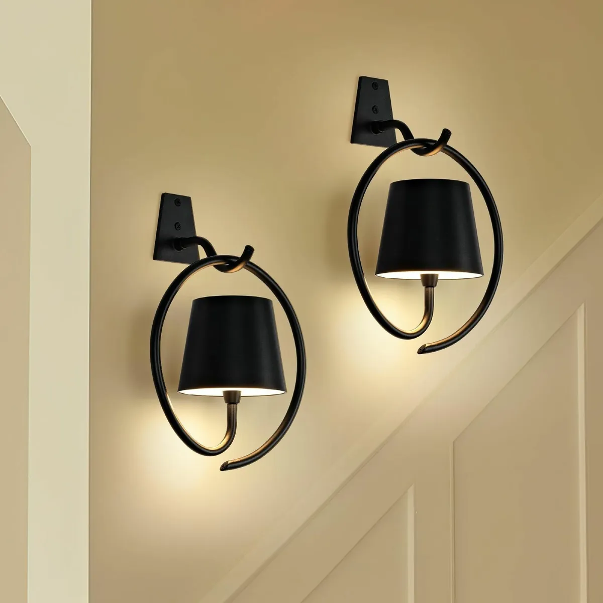 Battery Operated Wall Lights 2 Pack Rechargeable L - Image 1