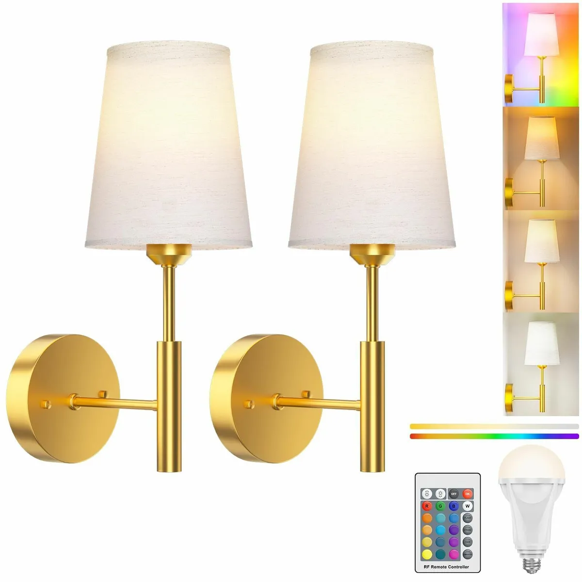 Battery Operated Wall Lights Rechargeable Wireless - Image 1